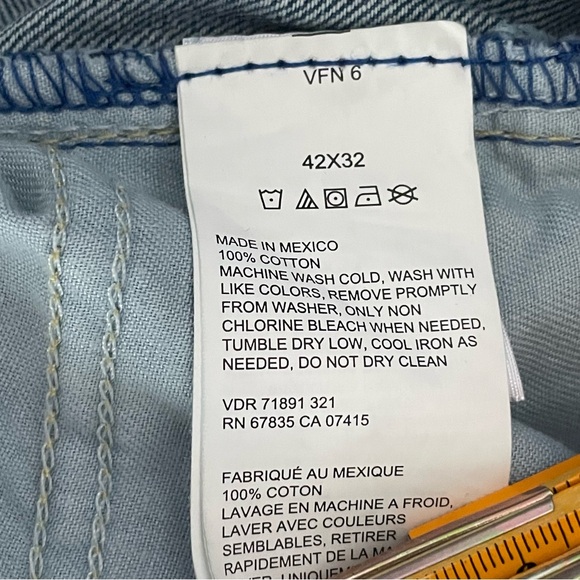 Nautica Relaxed Fit Blue Denim Jeans 100% Cotton Big & Tall, Menas sizes 42/32 - Picture 8 of 14